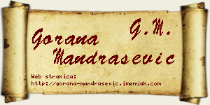 Gorana Mandrašević vizit kartica